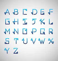 Calligraphy Alphabet Design-Vector Illustration