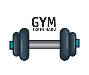 icon barbell gym training hard design vector illustration esp 10