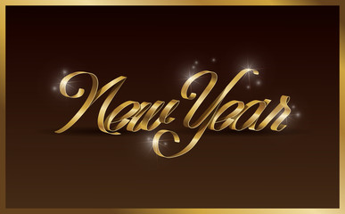 Happy New 2017 Year greeting card. Vector illustration.Wallpaper.