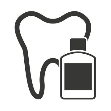 recommend clip art: tooth silhouette with dental care icon vector illustration design