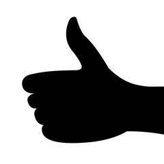 silhouette thumb up isolated vector illustration eps 10