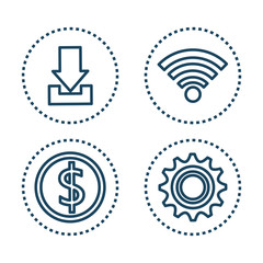 set concept digital design vector illustration eps 10