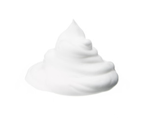 Foam on white background
