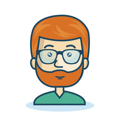 character man bearded hipster isolated vector illustration eps 10