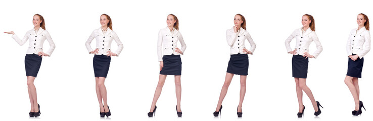 Busineswoman isolated on the white background