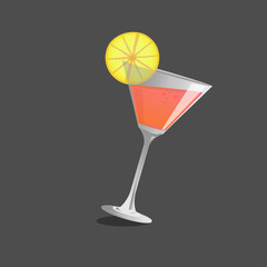 cocktail  glass and cocktail  , Vector