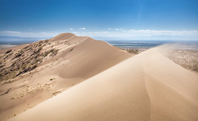 Sand dunes in the desert