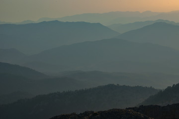 zirveden görülen sıradağlar & dağ silsilesi