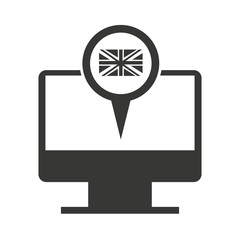 learn english online icon vector illustration design