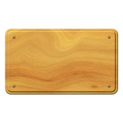 empty wooden sign isolated on white