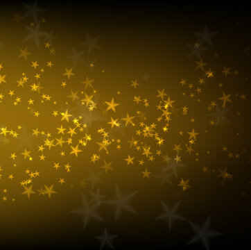 Abstract farry light on golden background.