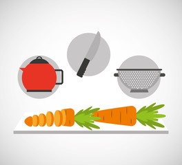 kitchen equipment utencils icon vector illustration design