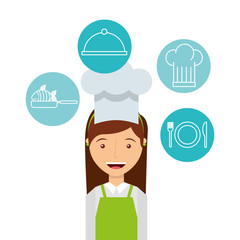 chef avatar cooking food icon vector illustration design