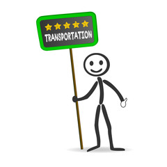 5 stars transportation with draw person