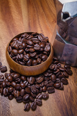 Coffee Beans Background / Coffee Beans / Coffee Beans on Wooden