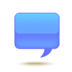 Realistic Glass Vector Speech Bubble.