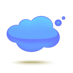 Realistic Glass Vector Speech Bubble.