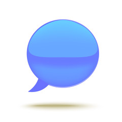 Realistic Glass Vector Speech Bubble.