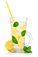 Lemonade, water with lemon