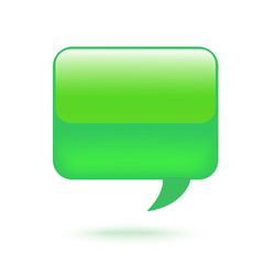 Realistic Glass Vector Speech Bubble.