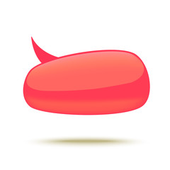 Realistic Glass Vector Speech Bubble.