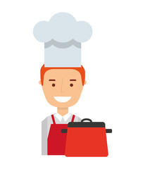 chef worker avatar character icon vector illustration design
