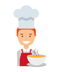 chef worker avatar character icon vector illustration design