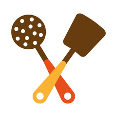 kitchen equipment utencils icon vector illustration design