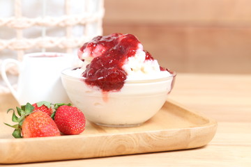 Summer sweets , ice strawberries