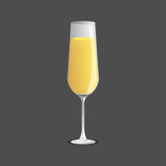  champagne  glass and  champagne, Vector