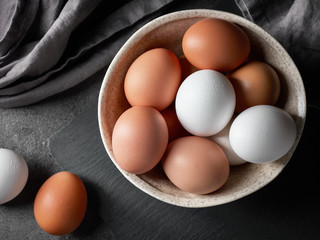 bowl of various eggs