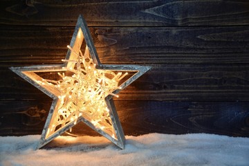 Weihnachtlicher Hintergrund - Stern - Grußkarte