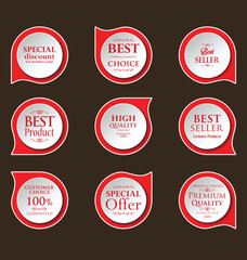 Modern badges colorful collection 