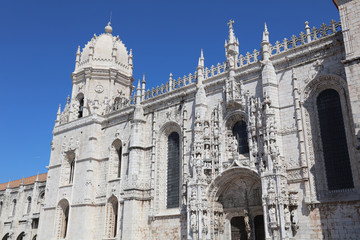 Fototapeta na wymiar Mosteiro Dos Jeronimos in Lissabon. Portugal