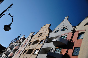 Głogów - kamienice starego miasta. © konik60