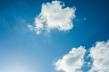 White clouds in blue sky 