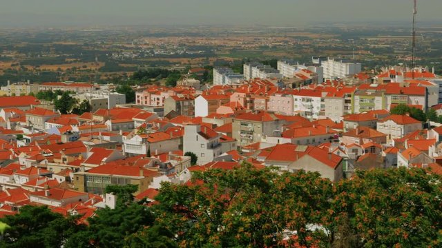 A panoramic view of the Palmela village capture from the medieval castle in Set&uacute;bal, Portugal
