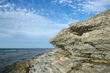 Eroded limestone cliffs