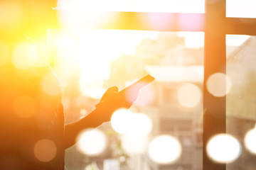 woman using smartphone