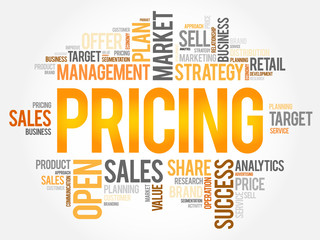 Obraz premium Pricing word cloud collage, business concept background