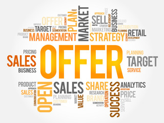 Fototapeta premium Offer word cloud collage, business concept background