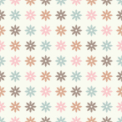 Decorative Christmas seamless background with snowflakes. Print. Repeating background. Cloth design, wallpaper.