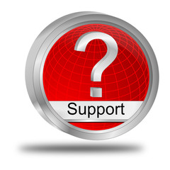 Support Button - 3D illustration