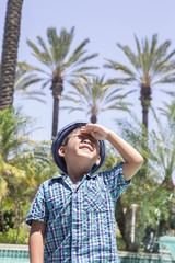 Fototapeta premium カリフォルニアの風景と男の子