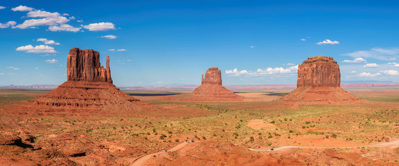 The famous Buttes of Monument Valley, Utah. Panorama