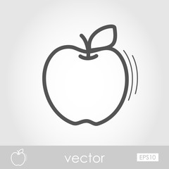 Apple outline icon. Harvest. Thanksgiving vector