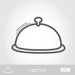 Food tray outline icon. Harvest. Thanksgiving