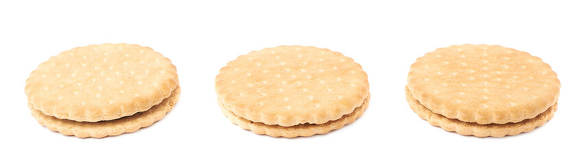 Set of cookies isolated over the white background