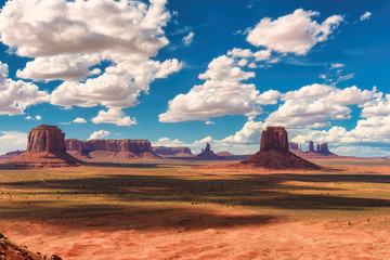 Beautiful clouds over Monument Valley. Navajo Reservation in the U.S. Red Desert