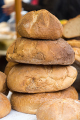  The  loaf of rustic bread traditionally roasted.